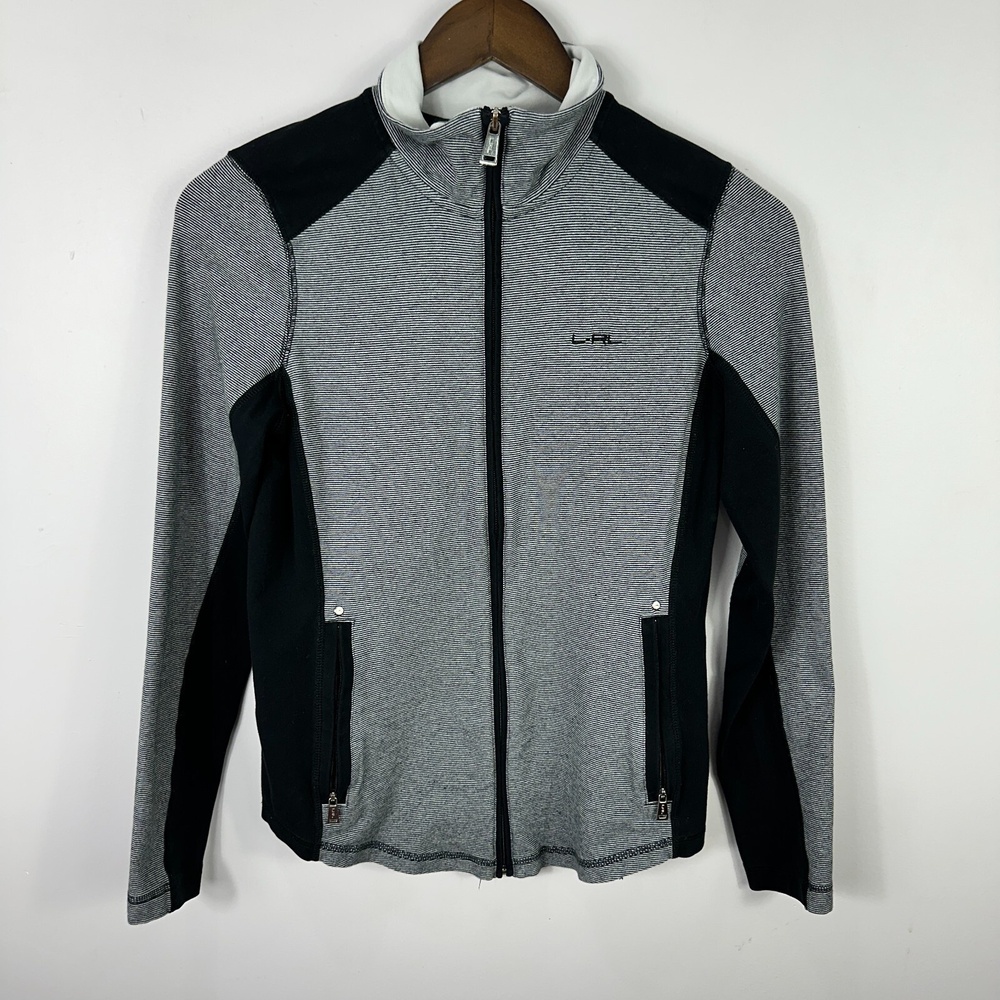 Lauren Ralph Lauren‎ LRL Active Zip Up Jacket Womens Small Preppy Y2K Athleisure